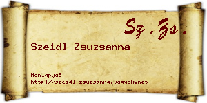 Szeidl Zsuzsanna névjegykártya